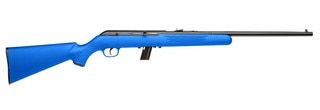 Savage Arms 64 F Semi-Automatic .22 LR Rifle with 21" barrel and blue synthetic stock